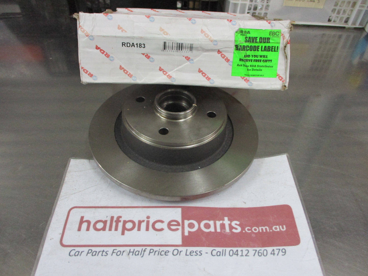 RDA Rear Disc Brake Rotor (Single) Suits Honda Prelude BA Non ABS New Part
