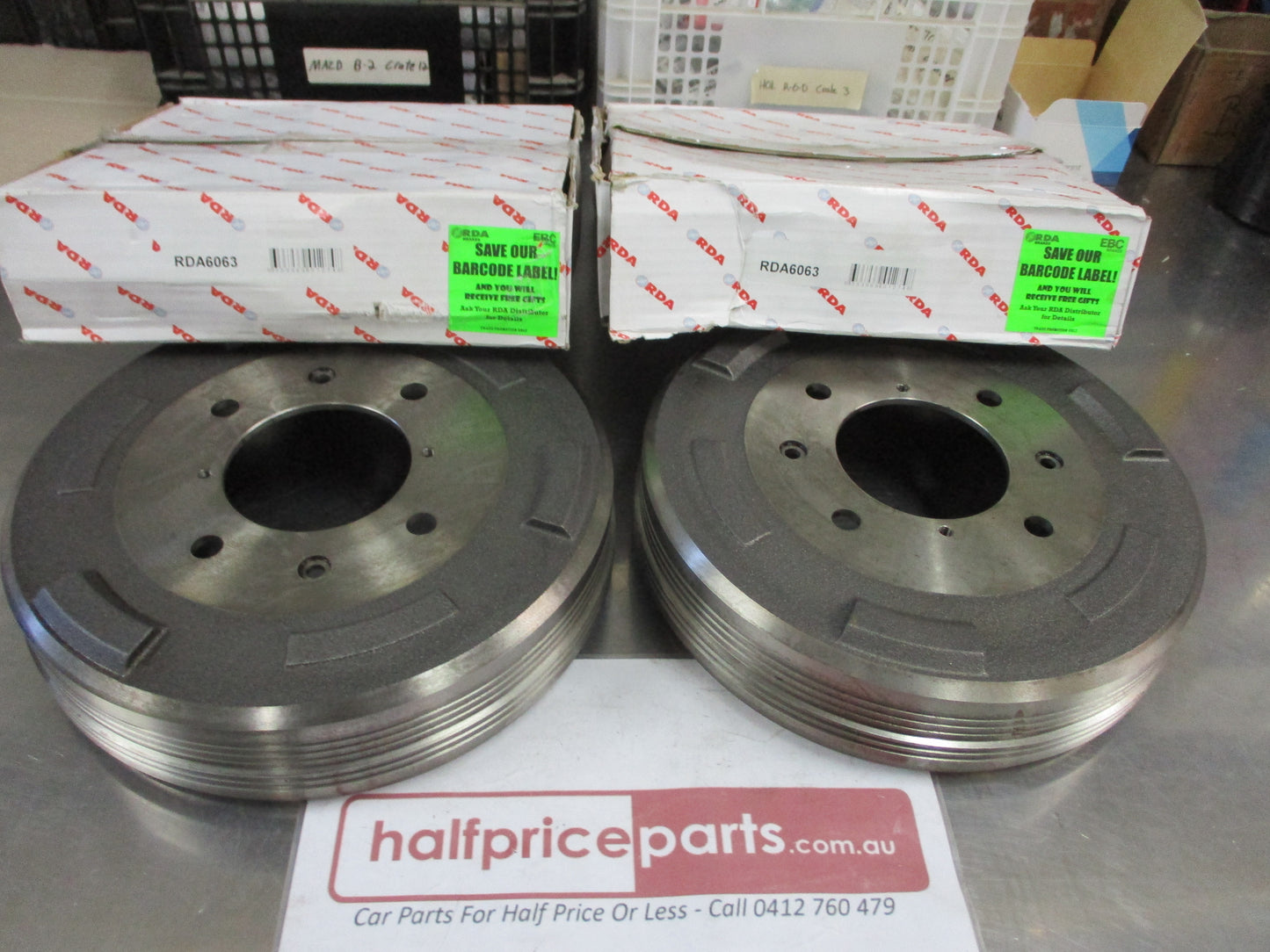 RDA Rear Brake Drums (Pair) Suits Peugeot 504 Wagon New Part