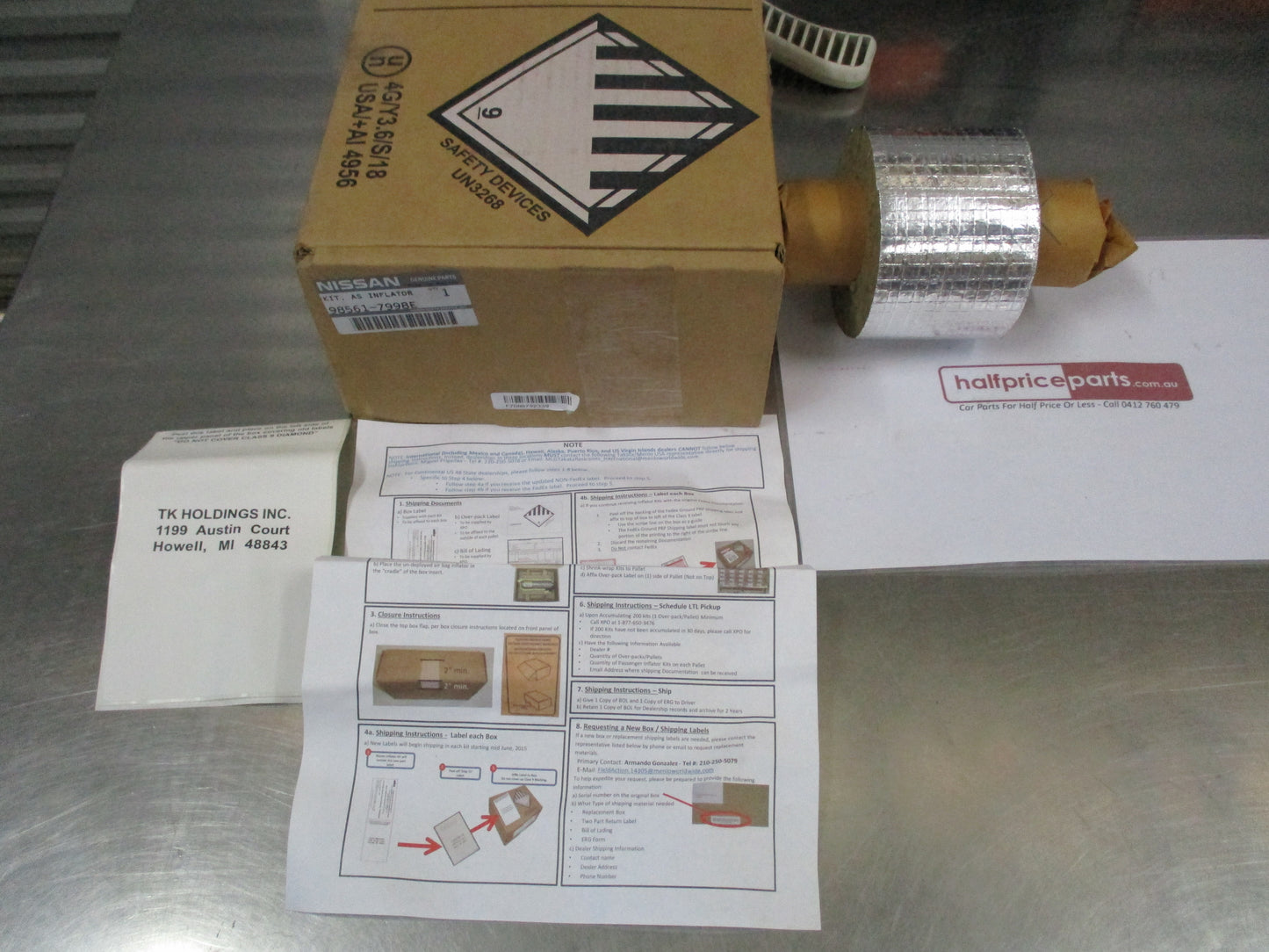 Nissan R50 Pathfinder Genuine Passenger Side Air Bag Inflator Kit New Part
