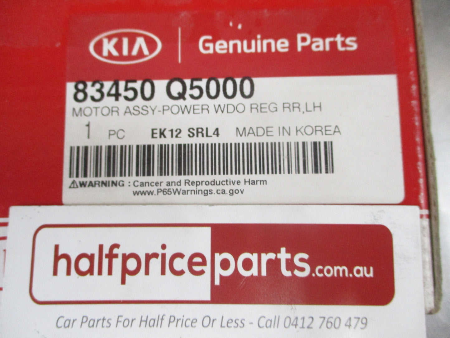 Kia Seltos Genuine Left Hand Rear Power Window Regulator New Part