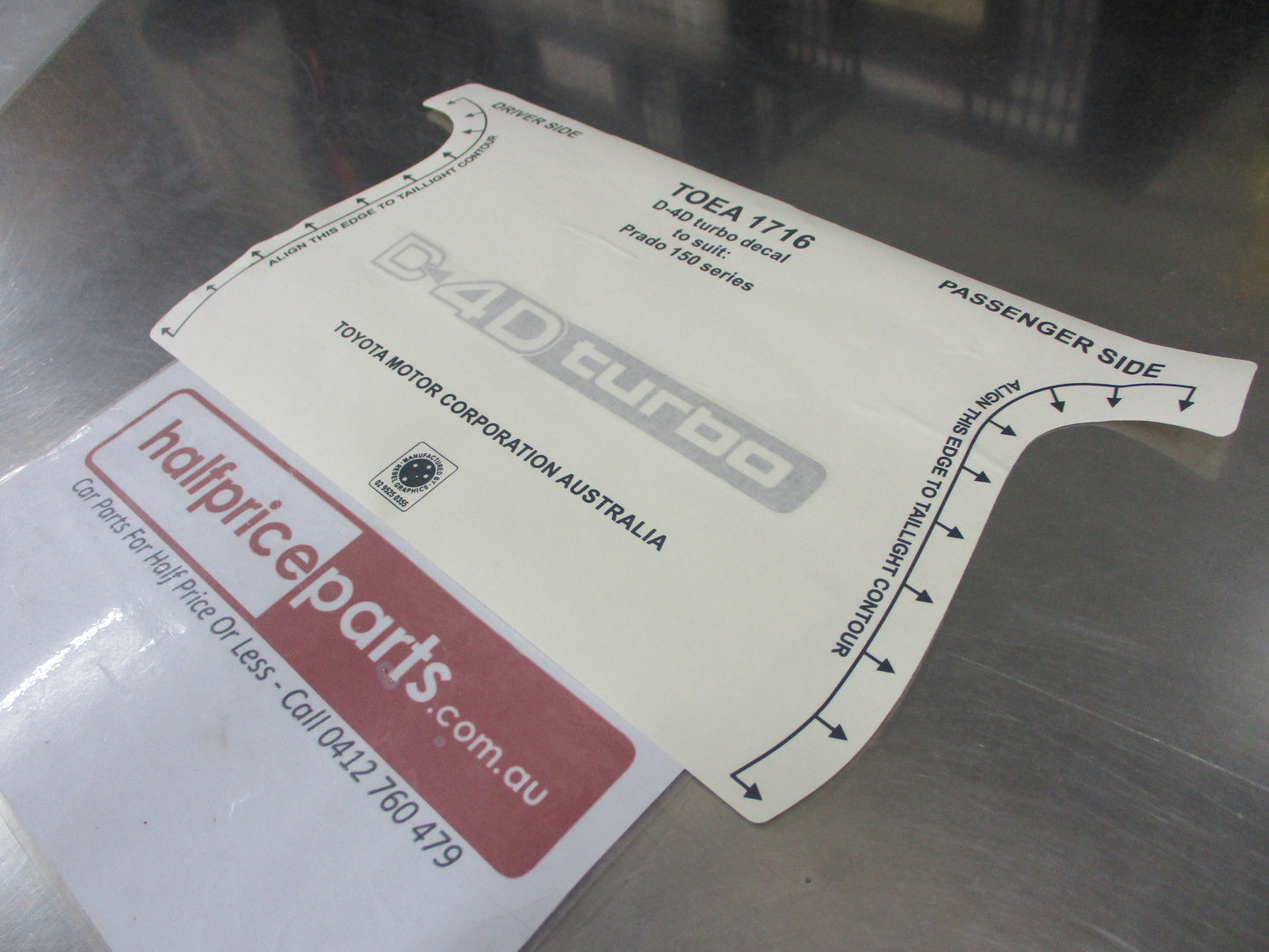 Toyota Prado 150 Series Genuine Quarter Panel Decal Only New Part