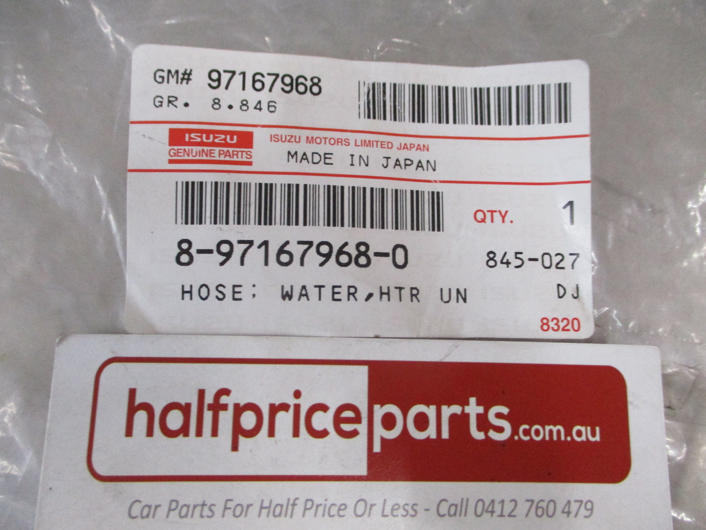 Holden Jackaroo Genuine Heater Unit Water Hose New Part
