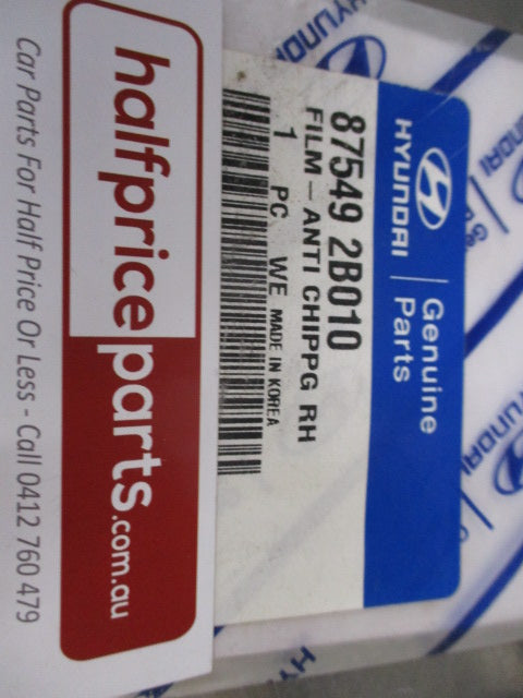 Hyundai Sante Fe Genuine Anti Chip Film Right Hand Side (Drivers) New Part