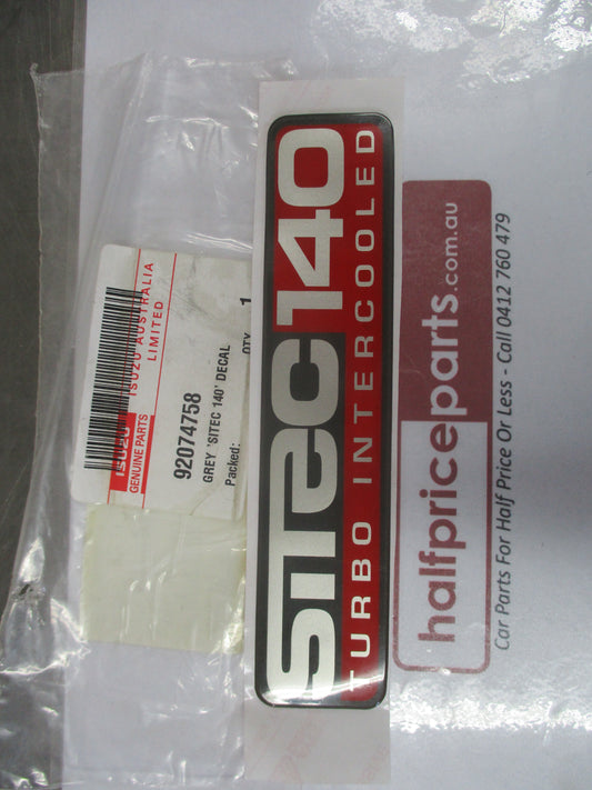 Isuzu SiTec140 Turbo Intercooled Genuine Door Decal New Part