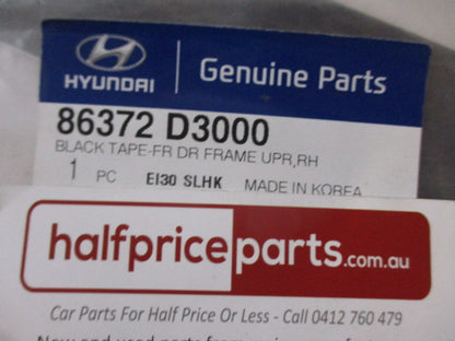 Hyundai Tucson Genuine Right Hand Front Door Upper Frame Black Tape New Part
