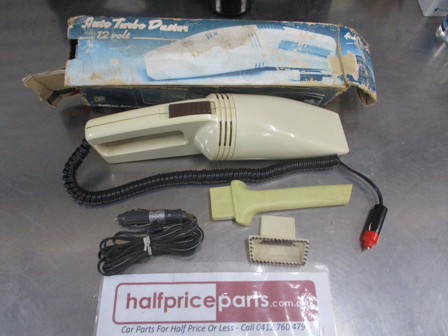 Vintage Auto Turbo Duster 12V Portable car Vacuum Vintage VGC Used Part