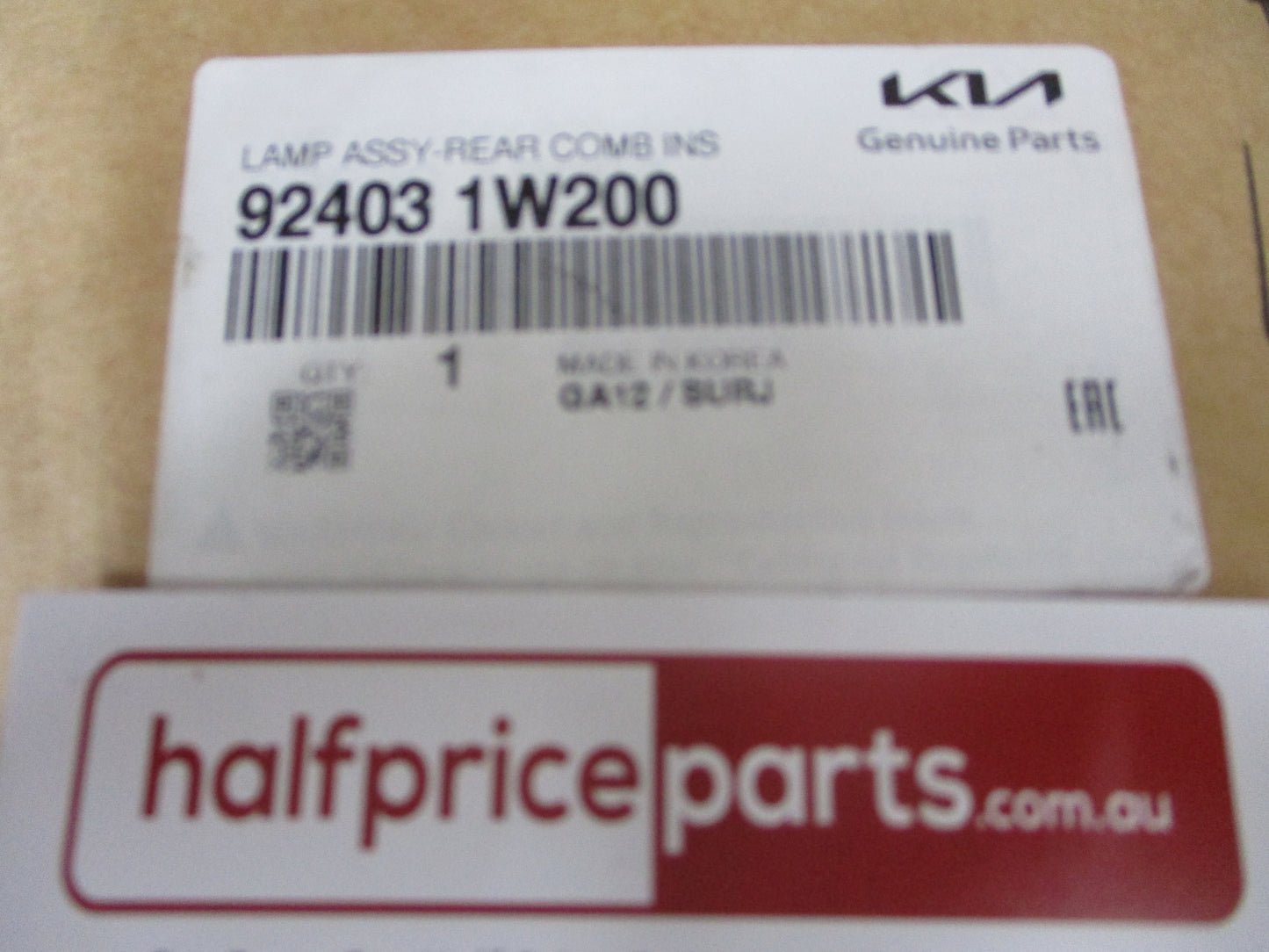 KIA Rio Genuine Left Hand Rear Inner Taillight Assembly (Passenger) New Part