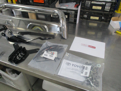 Toyota Landcruiser Prado GX GXL Genuine Polished Alloy Nudge Bar New Part