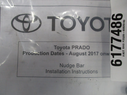Toyota Landcruiser Prado GX GXL Genuine Polished Alloy Nudge Bar New Part