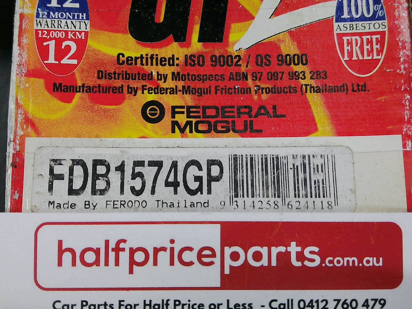 Ferodo Rear Brake Pad Set Suits Toyota Corolla Hatch New Part