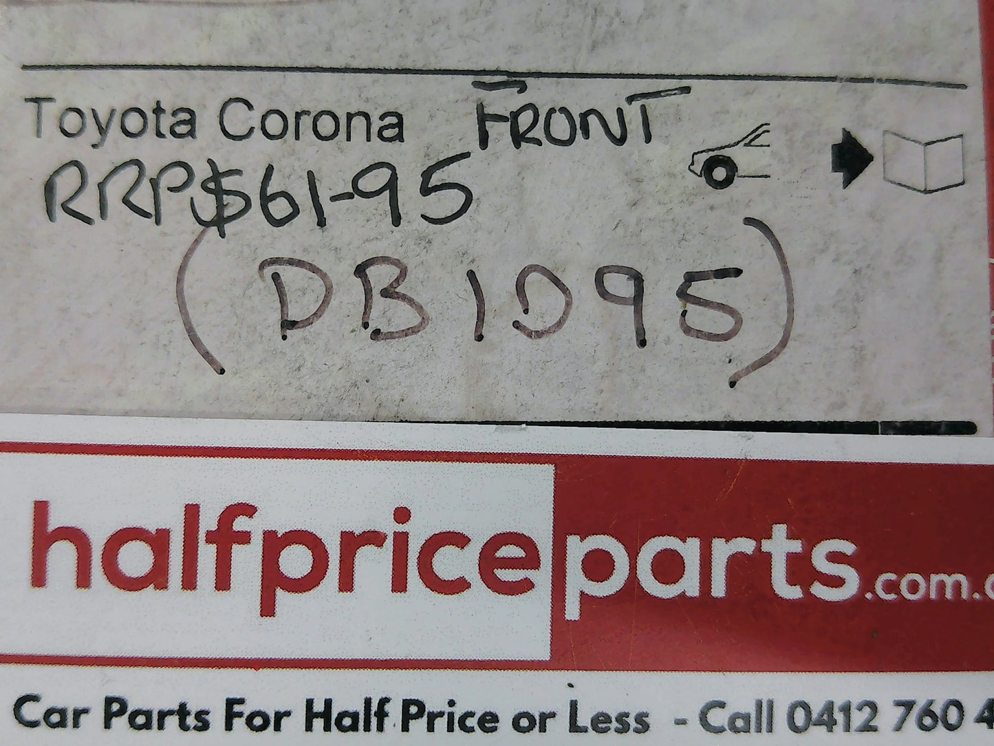 TRW Front Brake Pad Set Suits Toyota Corona New Part