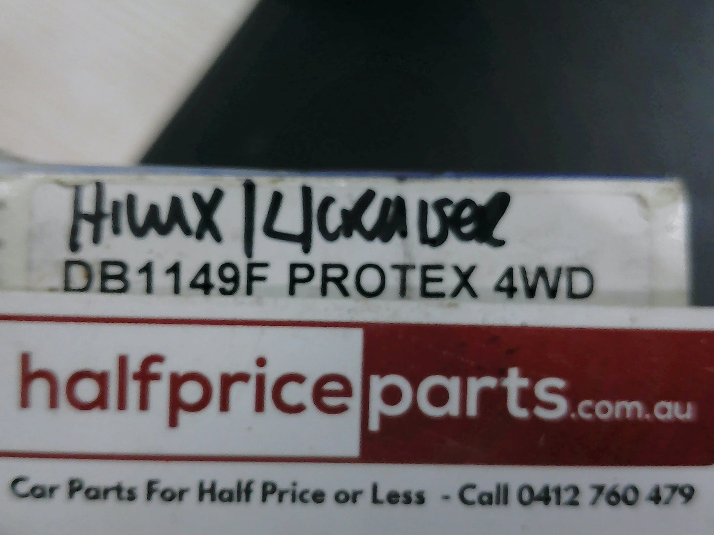 Protex Front Brake Pads Suits Foton Tunland/Toyota Hilux/Landcruiser/4Runner/Surf New Part