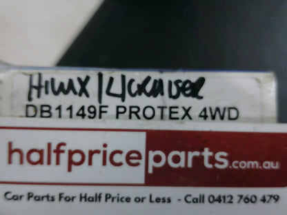Protex Front Brake Pads Suits Foton Tunland/Toyota Hilux/Landcruiser/4Runner/Surf New Part
