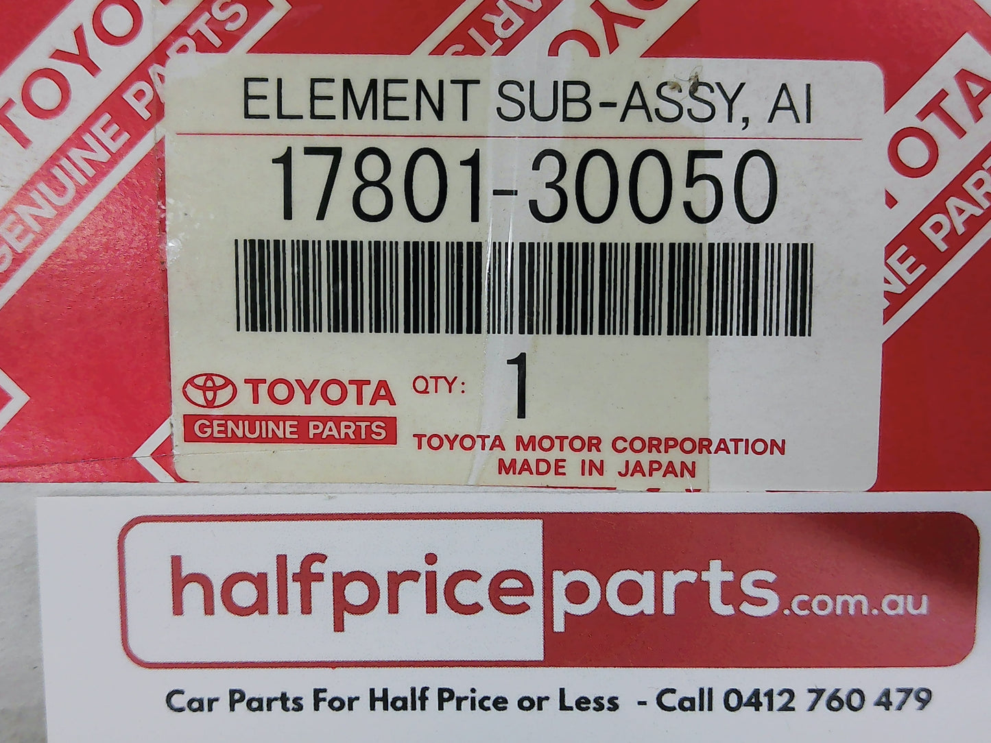 Toyota Hiace/Commuter Genuine Air Filter New Part