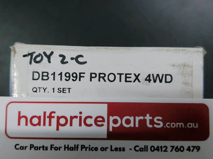 Protex Front Brake Pad Set Suits Toyota Landcruiser New Part