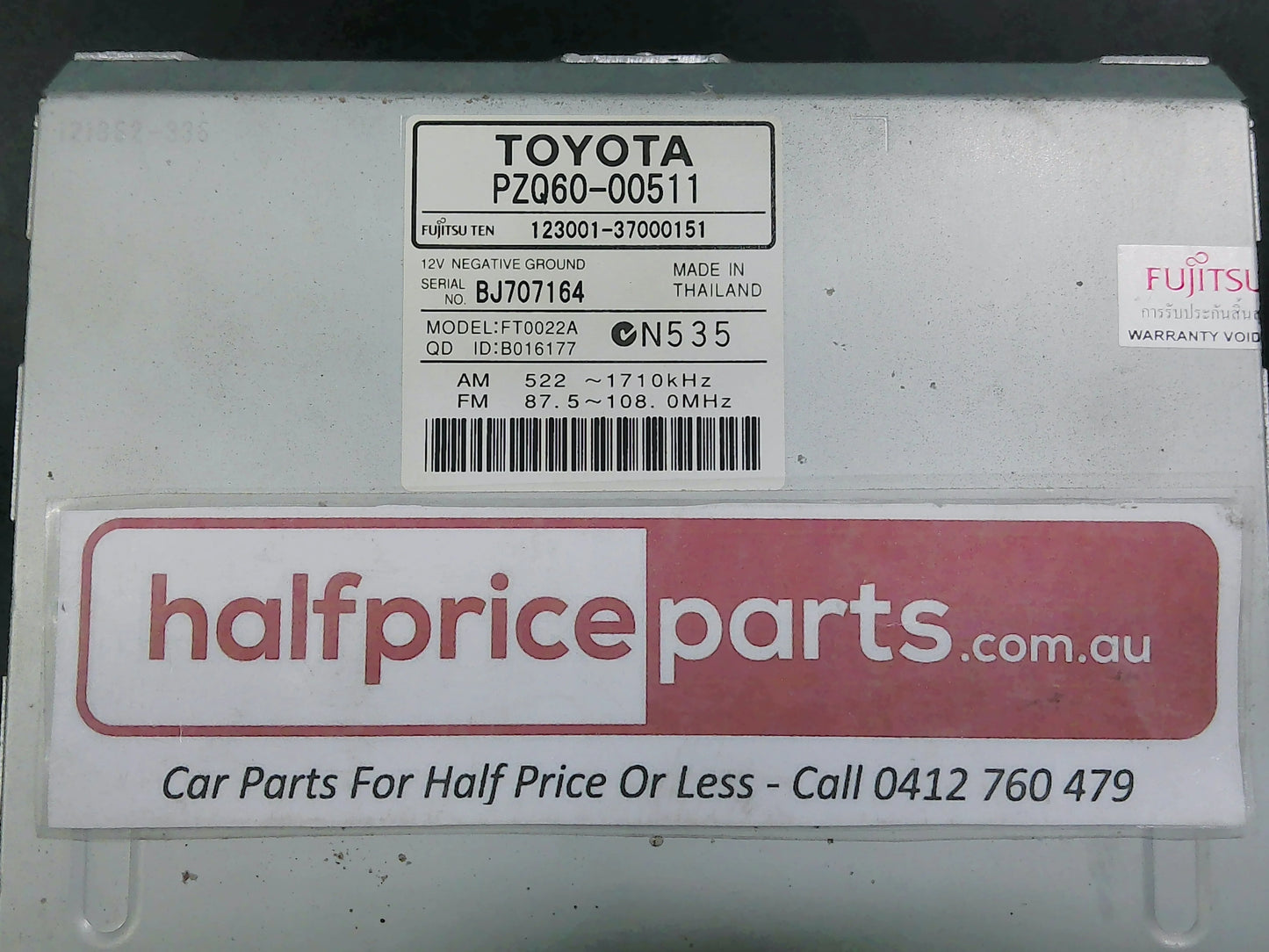 Toyota Prado 120/150 Series/Hilux/Landcruiser 70 Series Genuine Head Unit Used Part