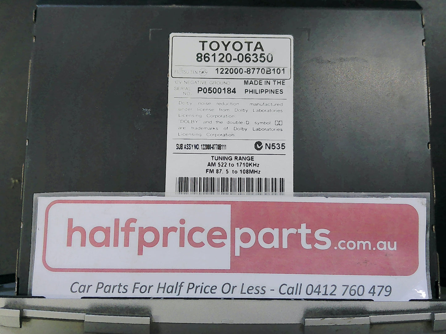 Toyota Camry Genuine Head Unit Used Part