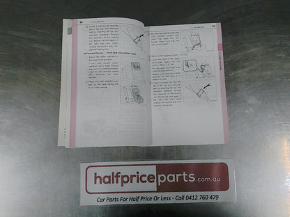 Toyota Corolla Genuine Owners Manual/Audio Manual New Part