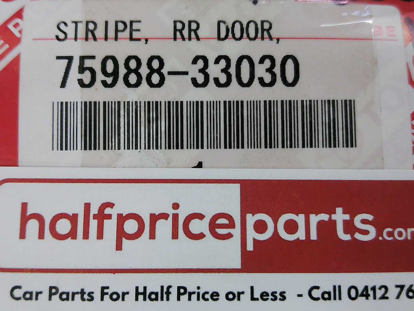 Toyota Camry Genuine Left Hand Rear Door Factory Stripe New Part