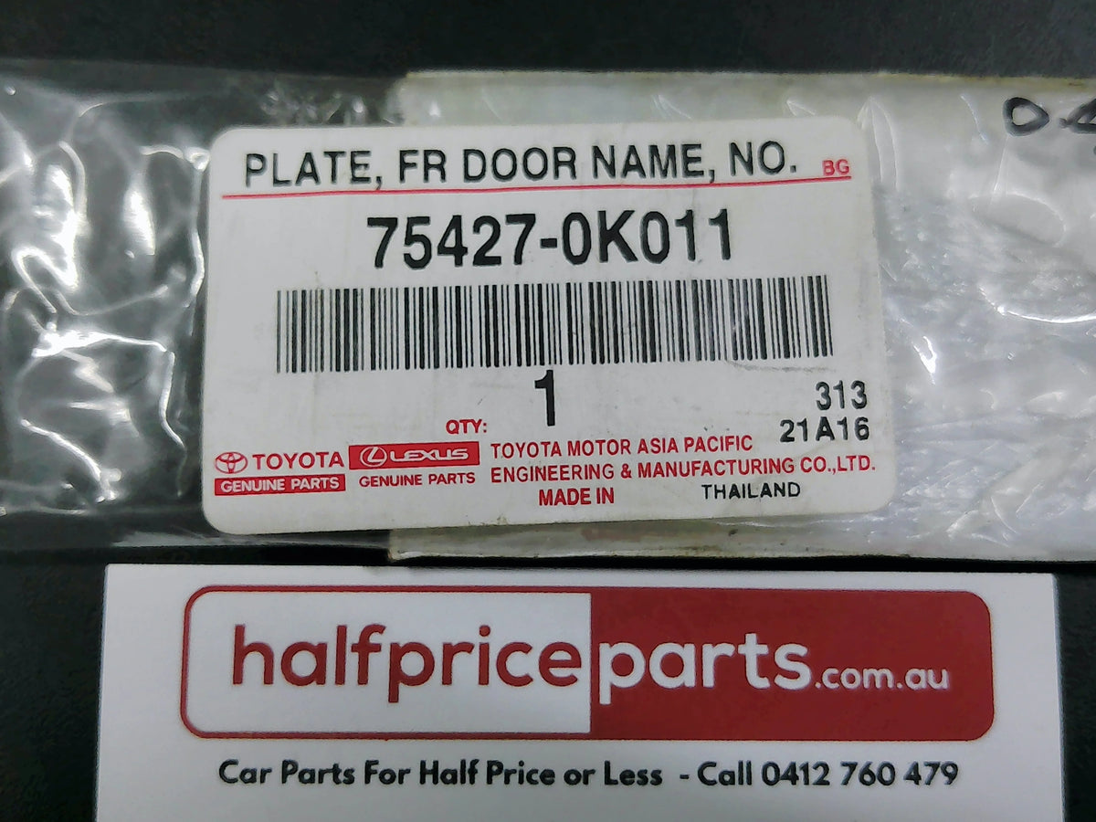 Toyota Hilux Genuine Front Door Emblem New Part