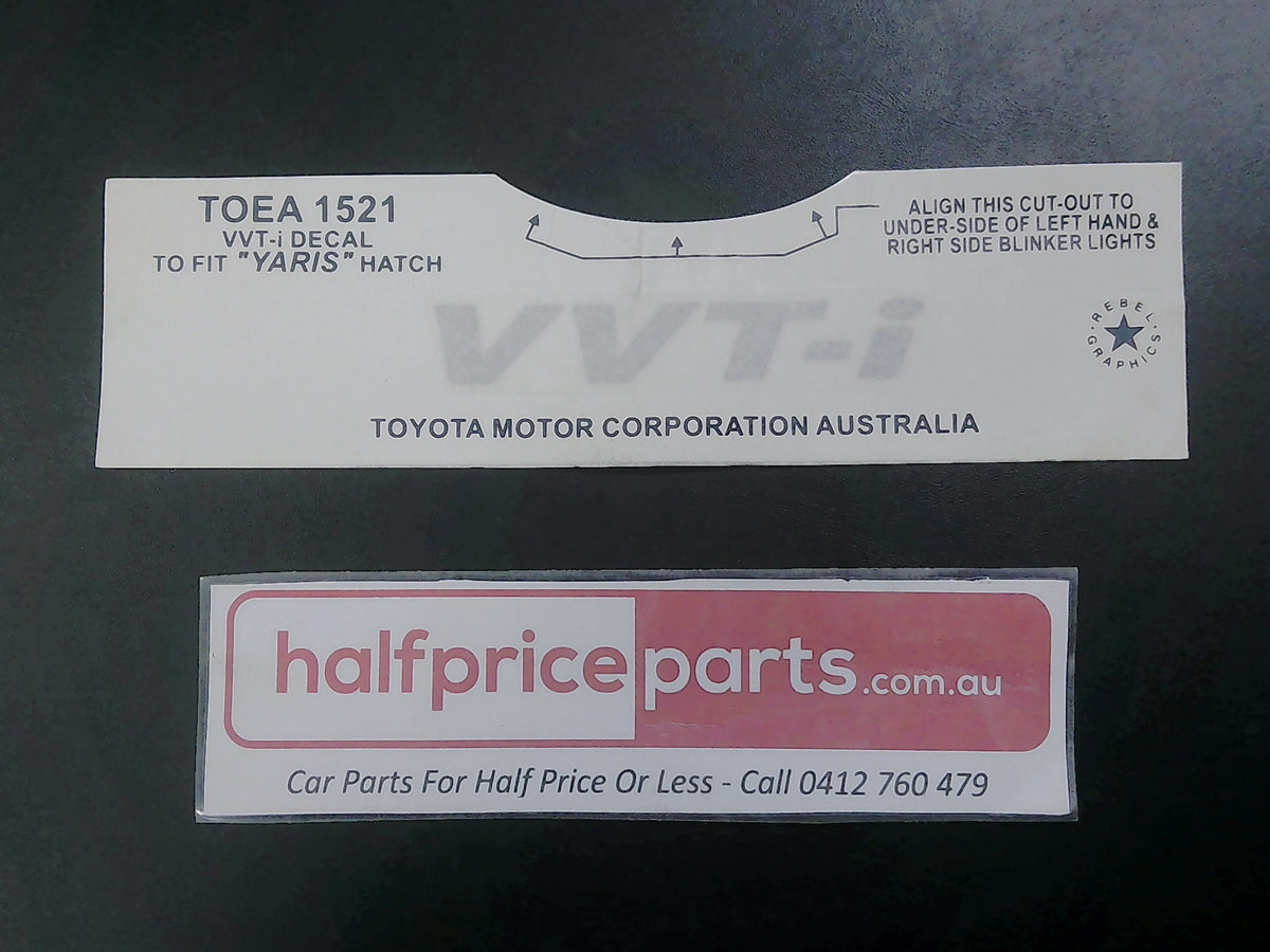 Toyota Yaris Genuine Front Guard VVT-i Decal New Part