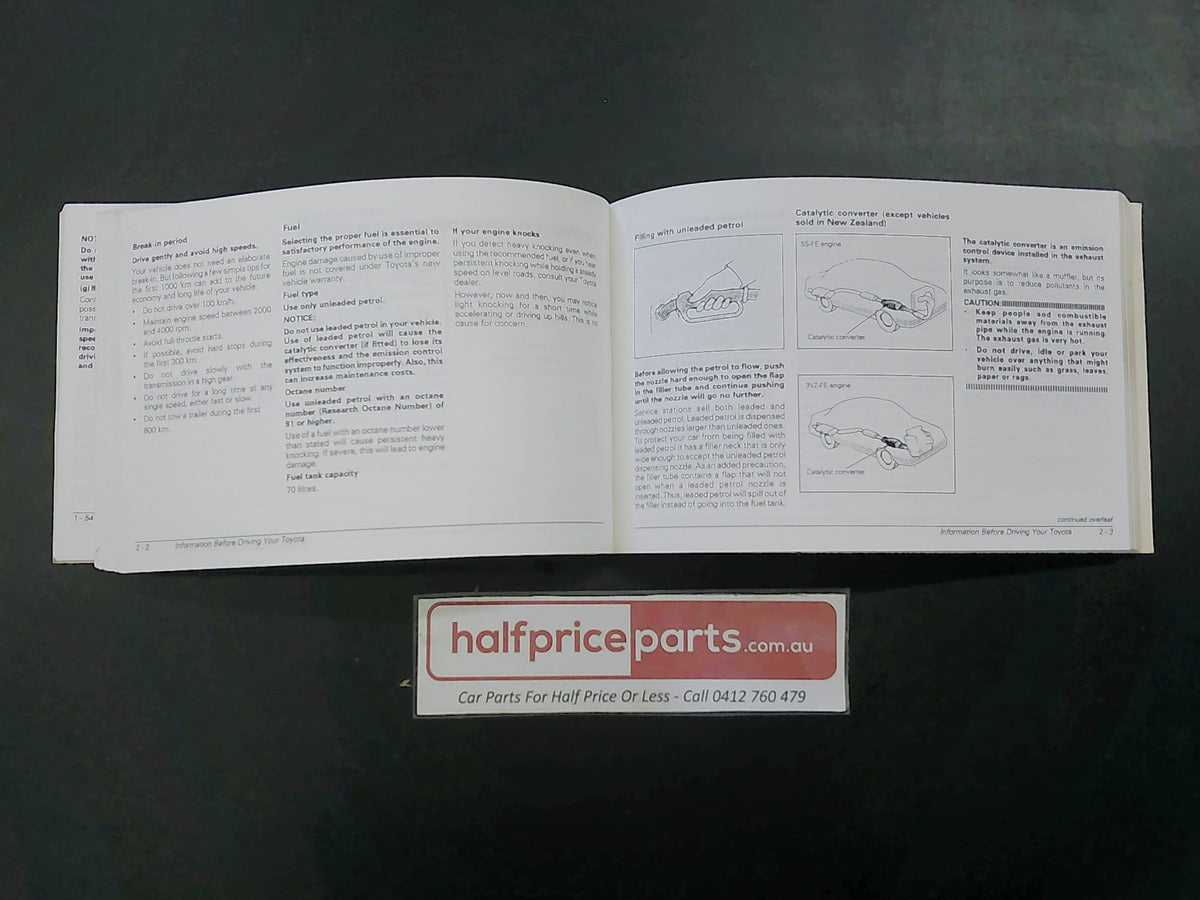 Toyota Camry Genuine Owners Manual New Part