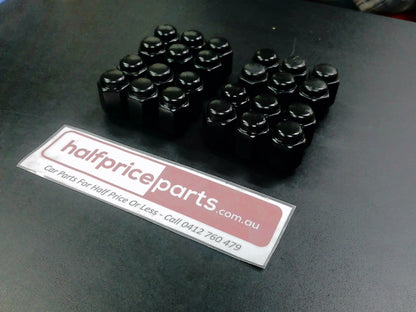 Nissan Navara D23 NP300 Black Wheel Nuts Set of 24 Used Part