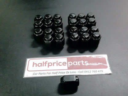 Nissan Navara D23 NP300 Black Wheel Nuts Set of 24 Used Part