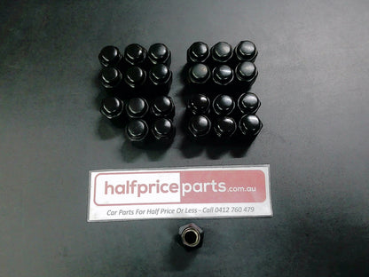 Nissan Navara D23 NP300 Black Wheel Nuts Set of 24 Used Part