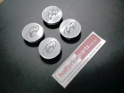 Hyundai Granduer/I20/I30/IX35/Santa Fe/Sonata/Tucson Genuine Alloy Centre Cap - Set Of 4 - New Part