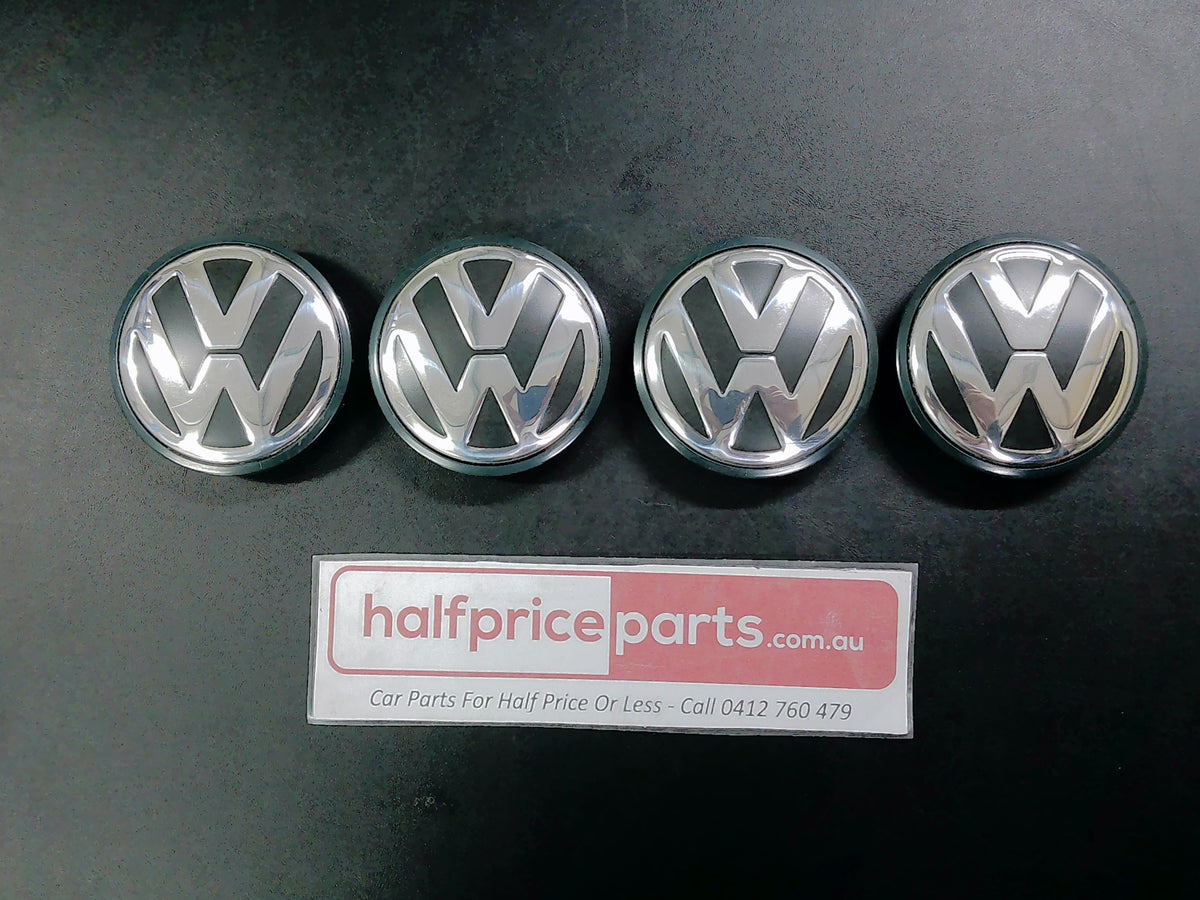 VW Golf/Passat/Jetta/Tiguan/Touareg/Amarok/Caddy/Transporter/Beetle/EOS Genuine Alloy Wheel Centre Cap - Set Of 4 -Used Part