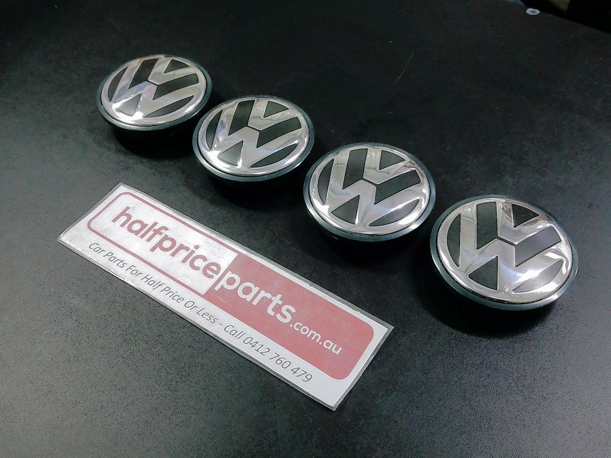 VW Golf/Passat/Jetta/Tiguan/Touareg/Amarok/Caddy/Transporter/Beetle/EOS Genuine Alloy Wheel Centre Cap - Set Of 4 -Used Part