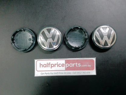 VW Golf/Passat/Jetta/Tiguan/Touareg/Amarok/Caddy/Transporter/Beetle/EOS Genuine Alloy Wheel Centre Cap - Set Of 4 -Used Part