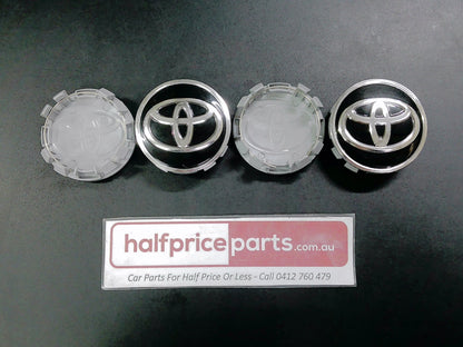 Toyota Yaris/Corolla/Prius Genuine Alloy Wheel Centre Caps Set Of 4 Used Part