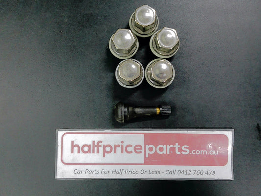 Ford Fiesta Genuine Wheel Nuts + Valve Stem New Part