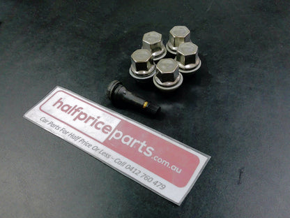 Ford Fiesta Genuine Wheel Nuts + Valve Stem New Part