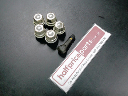Ford Fiesta Genuine Wheel Nuts + Valve Stem New Part
