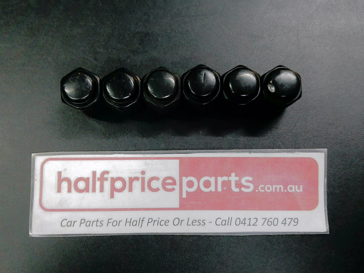 Nissan Navara D23 NP300 Black Wheel Nuts Set of 6 Used Part
