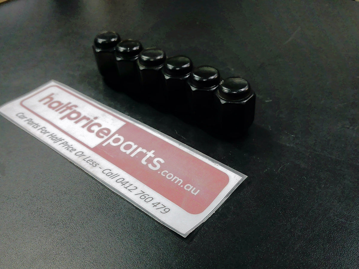 Nissan Navara D23 NP300 Black Wheel Nuts Set of 6 Used Part