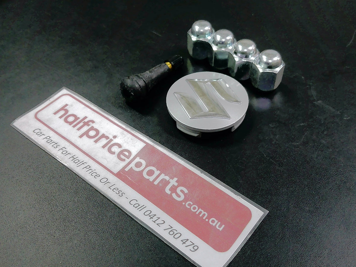 Suzuki Swift/SX4 Genuine Alloy Wheel Centre Cap + Wheel Nuts + Valve Stem  New Part