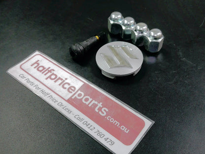 Suzuki Swift/SX4 Genuine Alloy Wheel Centre Cap + Wheel Nuts + Valve Stem  New Part