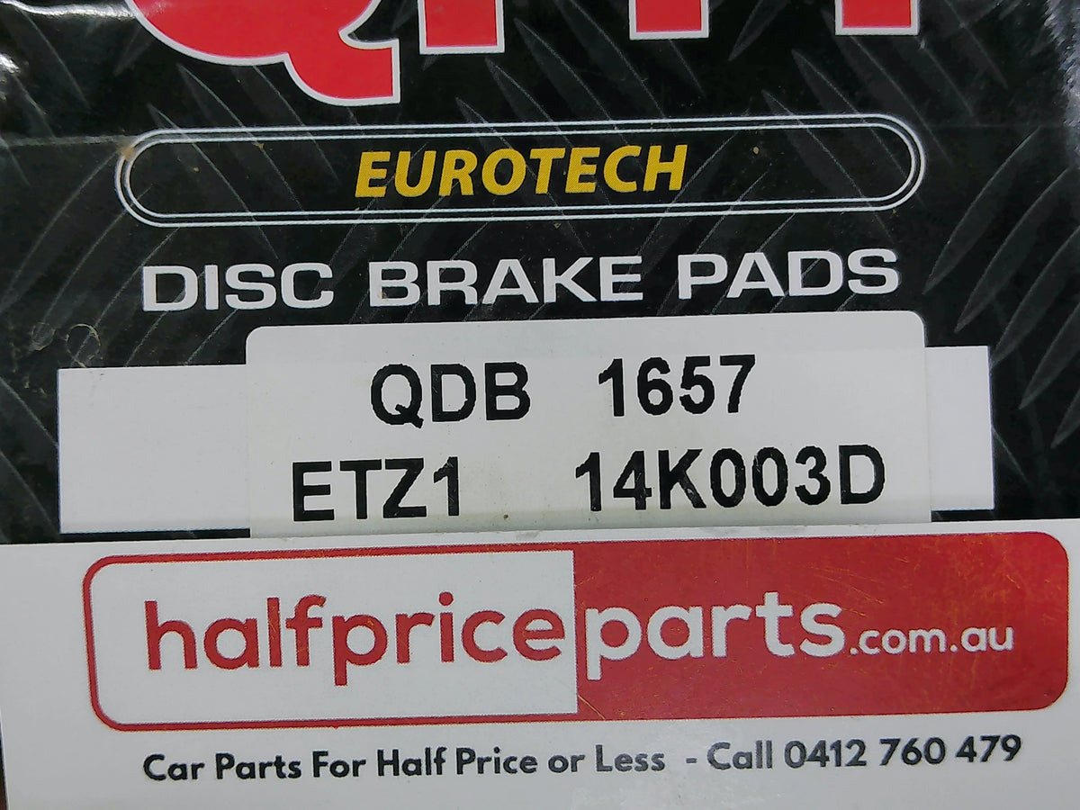 QFM Eurotech Ceramic Rear Brake Pad Set Suits Mercedes-Benz CLS/SL/S-Class/E-Class/C-Class/SLK New Part