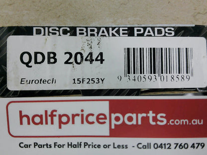 QFM Eurotech Ceramic Rear Brake Pad Set Suits Peugeot 307/Citroen C4 New Part