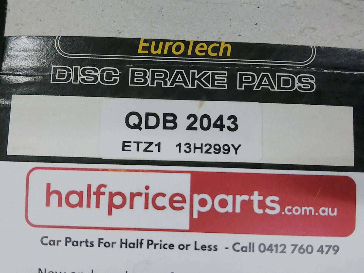QFM Eurotech Genuine Ceramic Front Brake Pad Set Suits Citroen C2/C3 New Part
