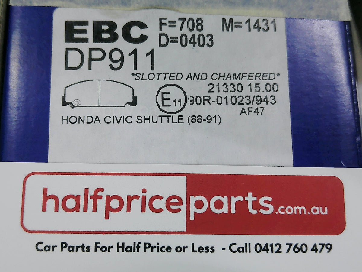 ECB Front Brake Pad Set Suits Honda Civic Shuttle New Part