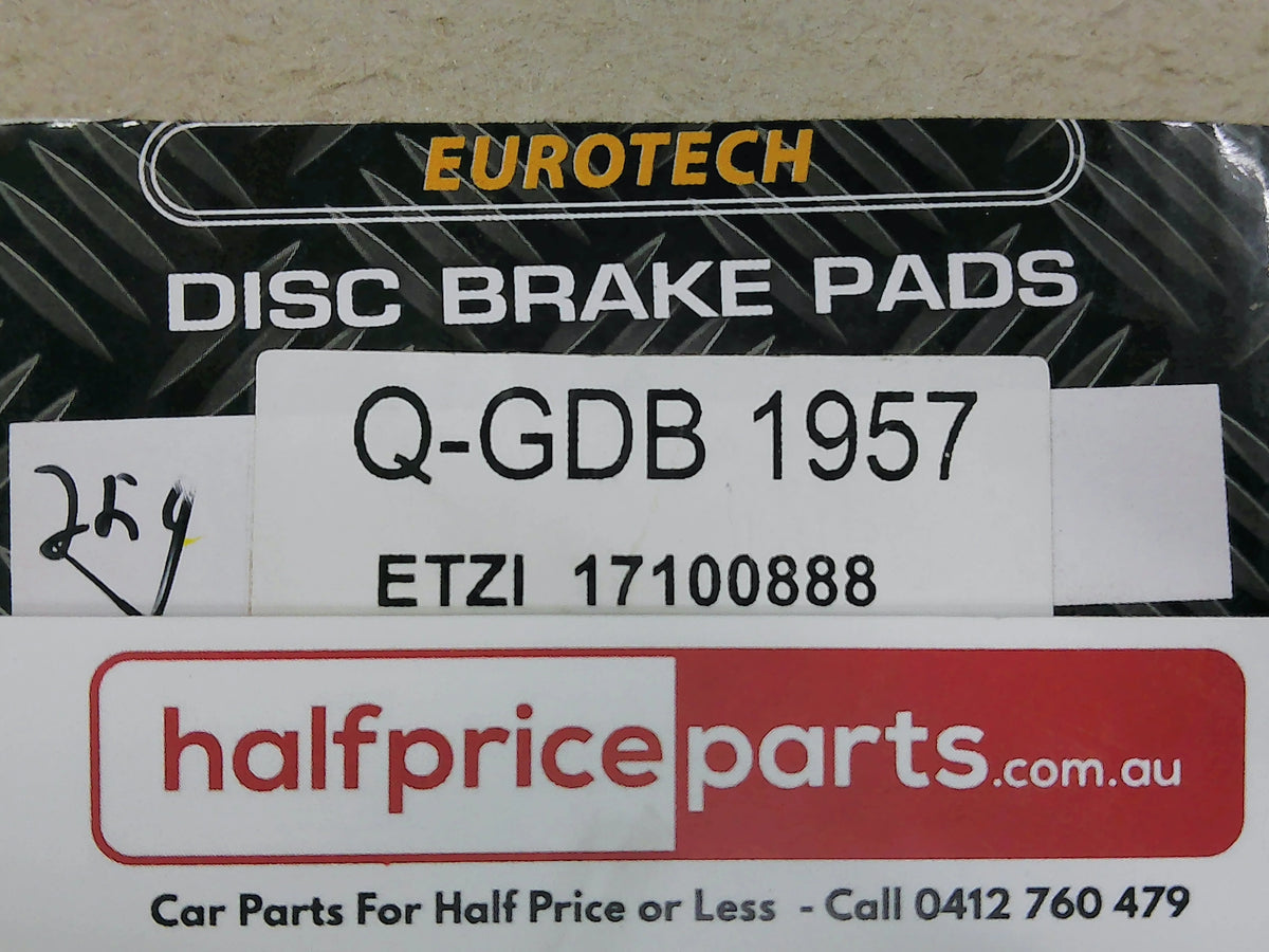 QFM Eurotech Ceramic Rear Brake Pad Set Suits Audi/Cupra/Skoda/VW New Part