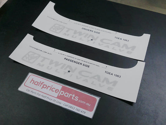 Toyota Landcruiser 100 Series Genuine Twin Cam Multivalve Decals New Part