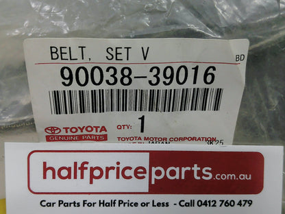 Toyota Coaster Genuine Fan And Alternator Belt Set New Part