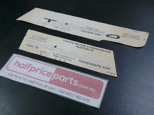Toyota Tarago Genuine Silver Side Decals (Left and Right) New Part