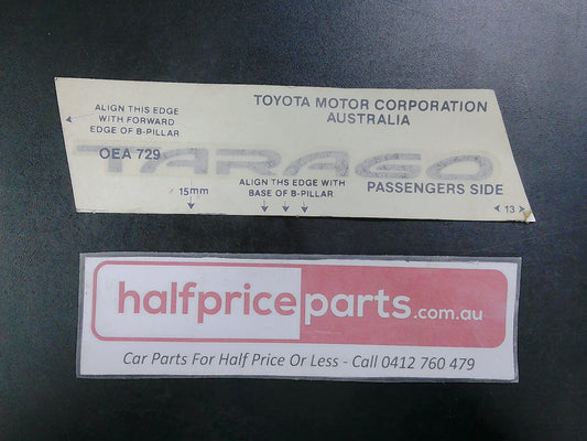 Toyota Tarago Genuine Passenger Side Decal New Part